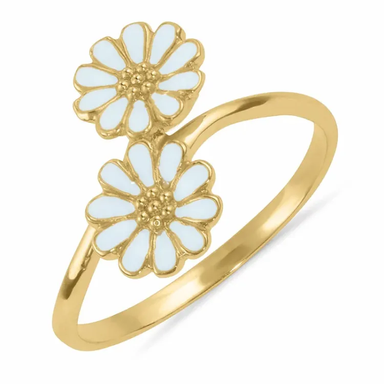 Marguerite blauem Ring aus vergoldetem Sterlingsilber - Maggie