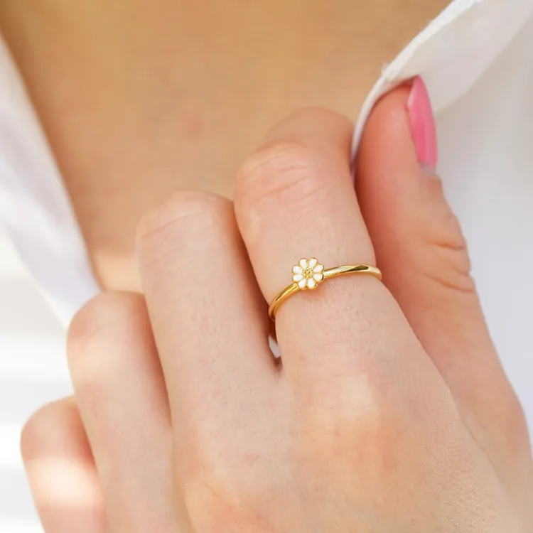 Marguerite Ring aus vergoldetem Sterlingsilber - Maggie