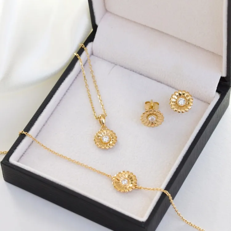 Marguerite Armband aus vergoldetem Sterlingsilber
