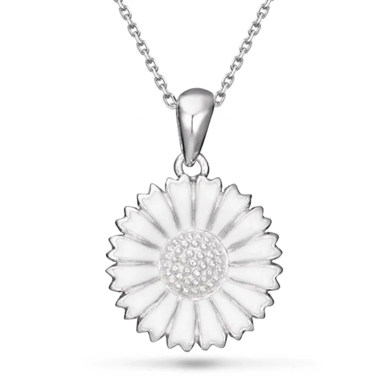 15 mm Marguerite Halskette aus Silber - Marie