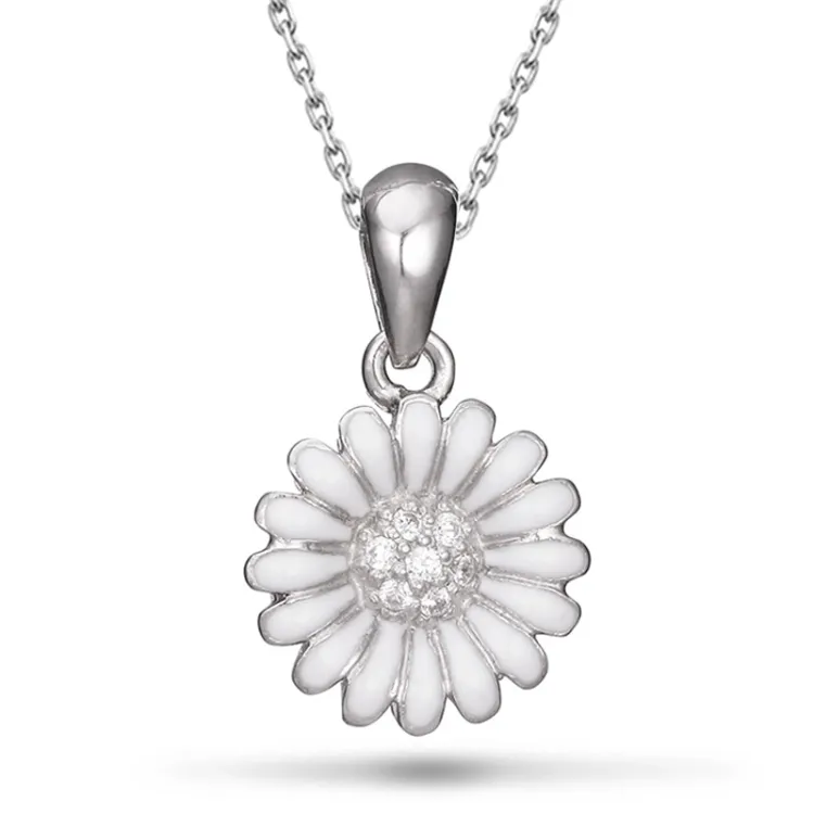 12 mm Marguerite Halskette aus Silber - Matilda