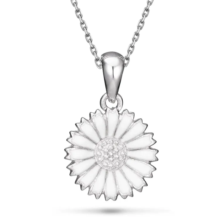 10 mm Marguerite Halskette aus Silber - Marie
