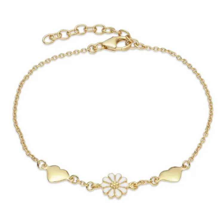 Herz Marguerite Armband aus vergoldetem Sterlingsilber - Maggie