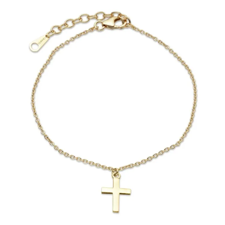 Kreuz Armband aus vergoldetem Sterlingsilber - Amoré