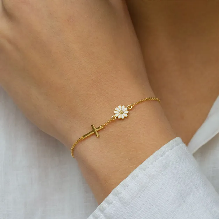 Marguerite Armband aus vergoldetem Sterlingsilber - Marie