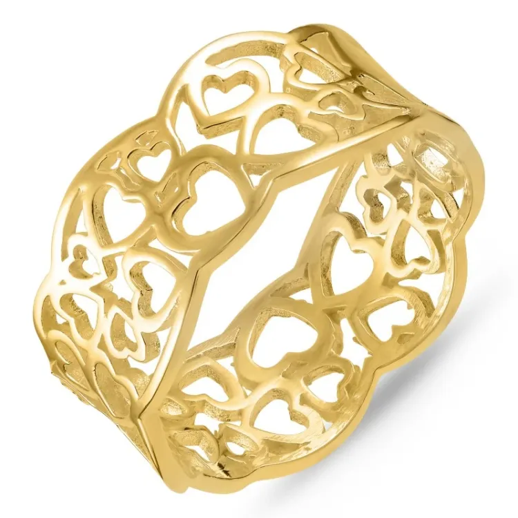 Herz Ring aus vergoldetem Sterlingsilber
