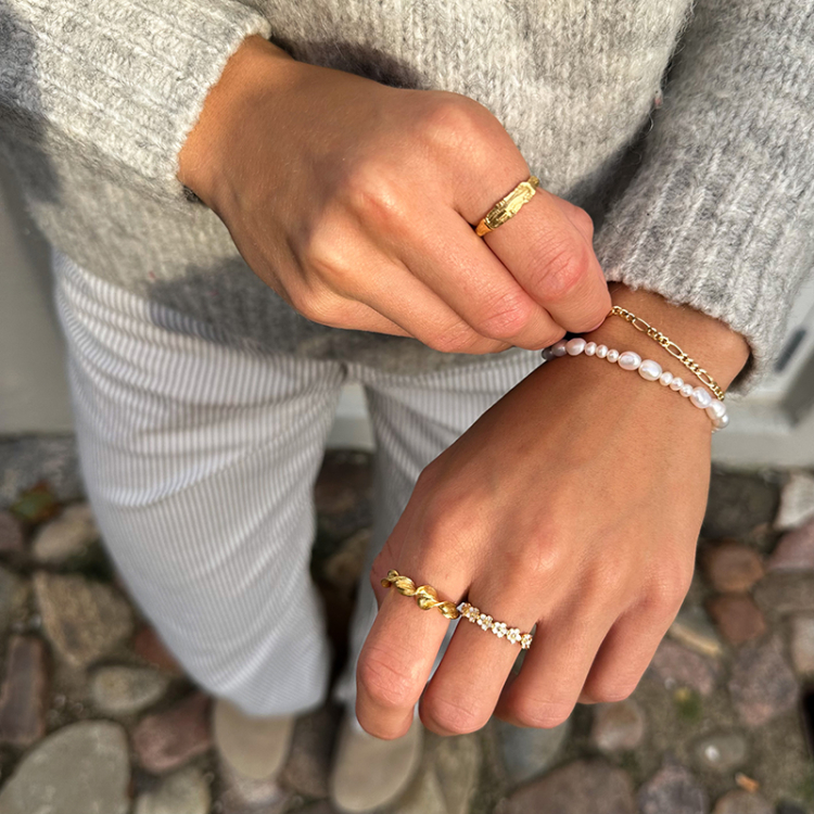 Marguerite Ring aus vergoldetem Sterlingsilber - Majse