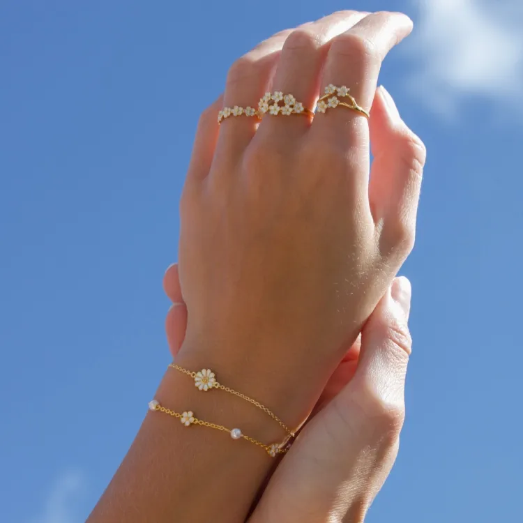 Marguerite Ring aus vergoldetem Sterlingsilber - Majse