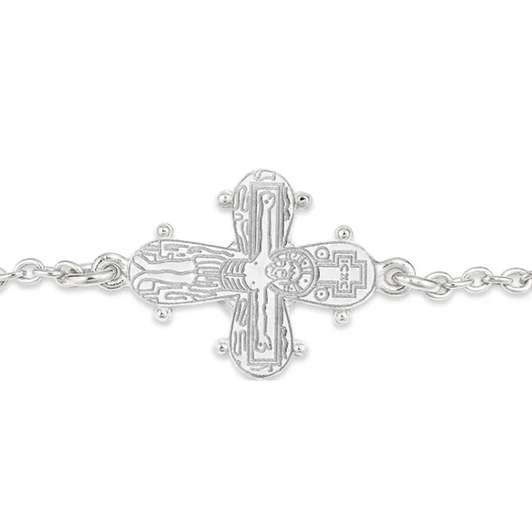12 x 10,5 mm Dagmarkreuz Ankerarmband aus Silber - Amoré