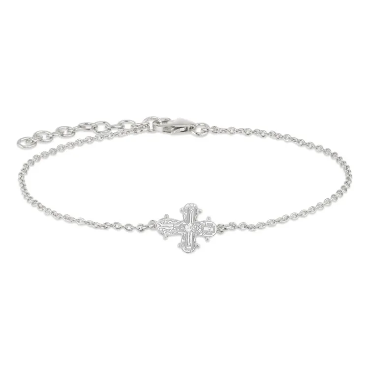 10 x 8,5 mm Dagmarkreuz Armband aus Silber - Amoré