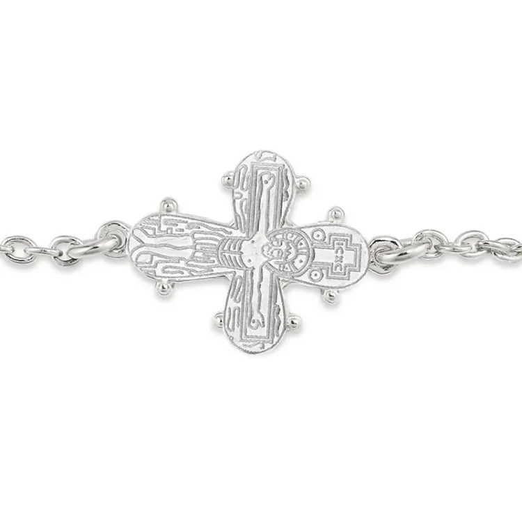 10 x 8,5 mm Dagmarkreuz Armband aus Silber - Amoré