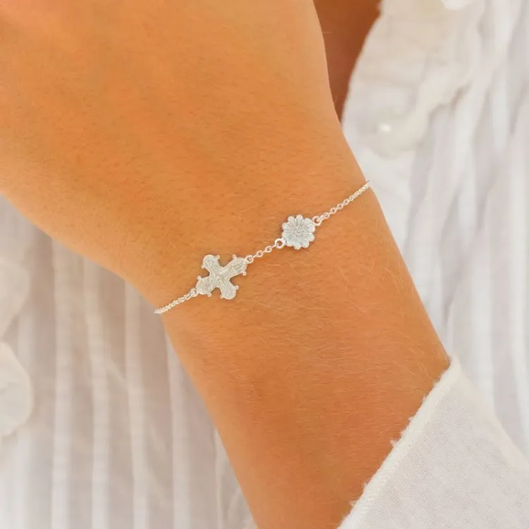 12 x 10,5 mm Dagmarkreuz Armband aus Silber