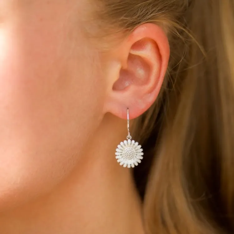 14,5 mm Marguerite Ohrringe in Silber - Matilda