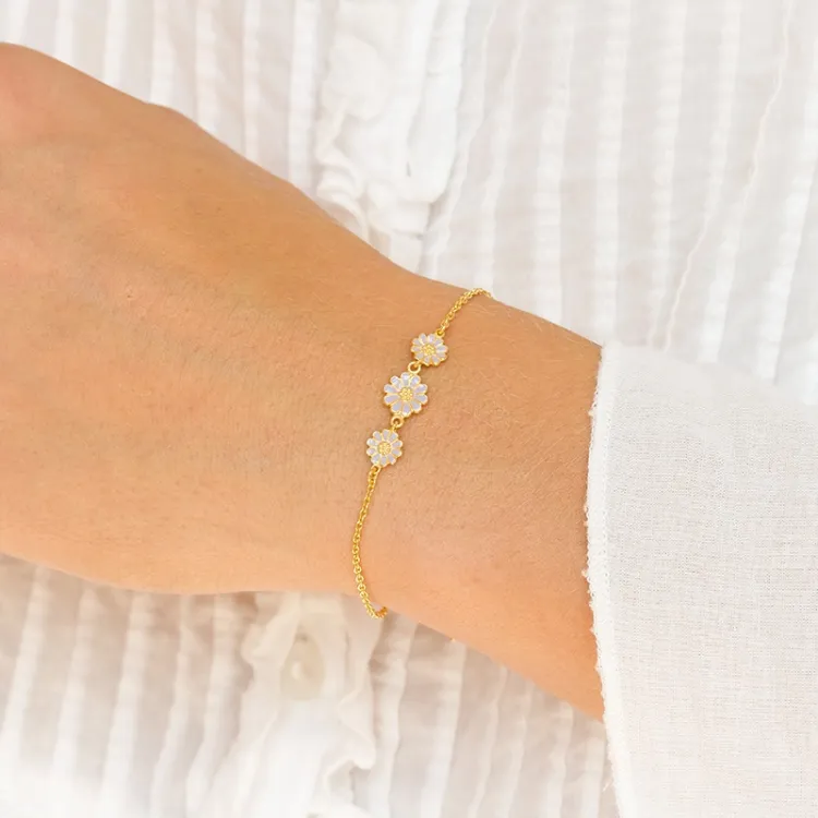 Marguerite violettem Armband aus vergoldetem Sterlingsilber - Maggie