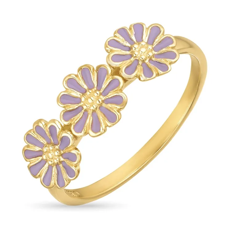 Marguerite violettem Ring aus vergoldetem Sterlingsilber - Maggie