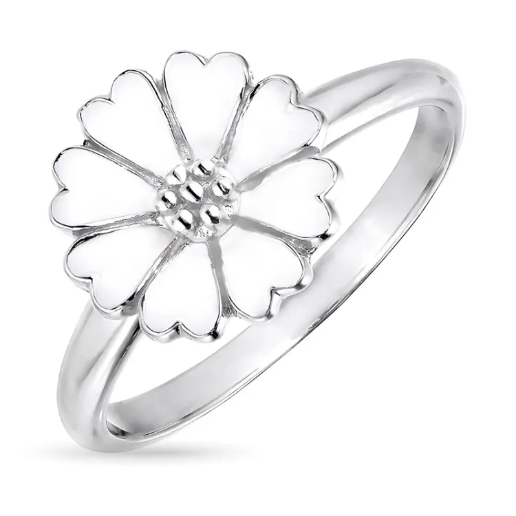 11 mm Marguerite Ring aus Silber - Magda