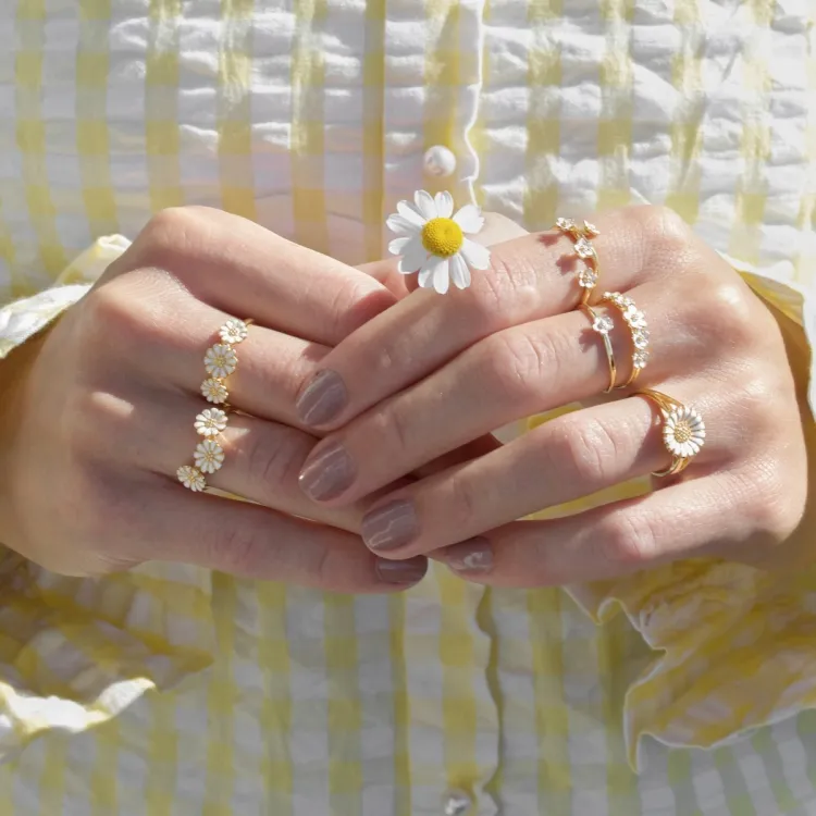 Marguerite Ring aus vergoldetem Sterlingsilber - Maggie