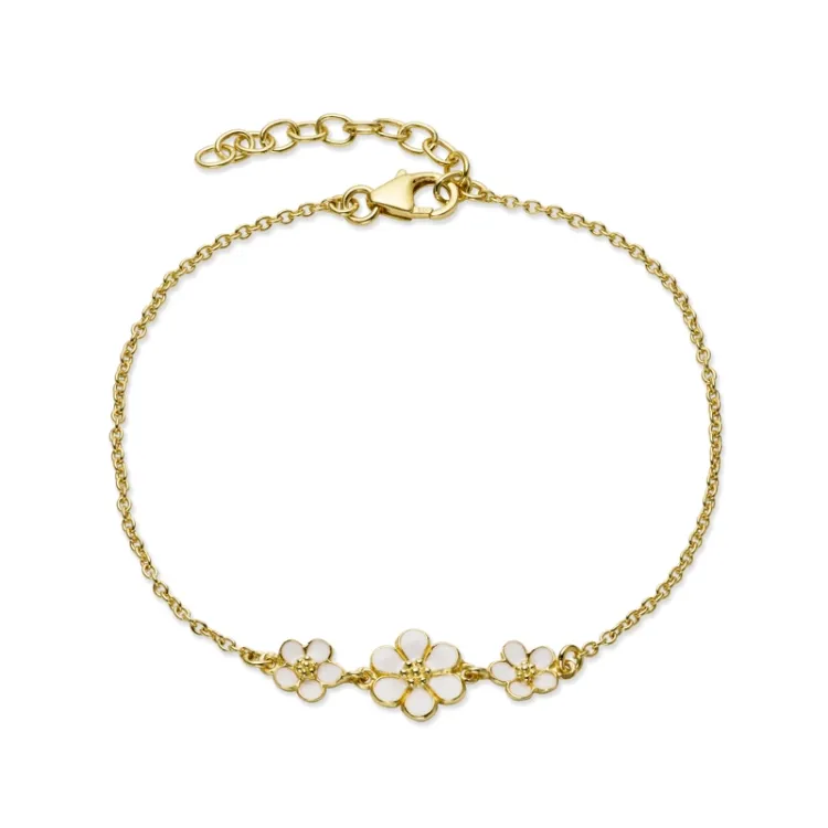 Marguerite Armband aus vergoldetem Sterlingsilber - Majse