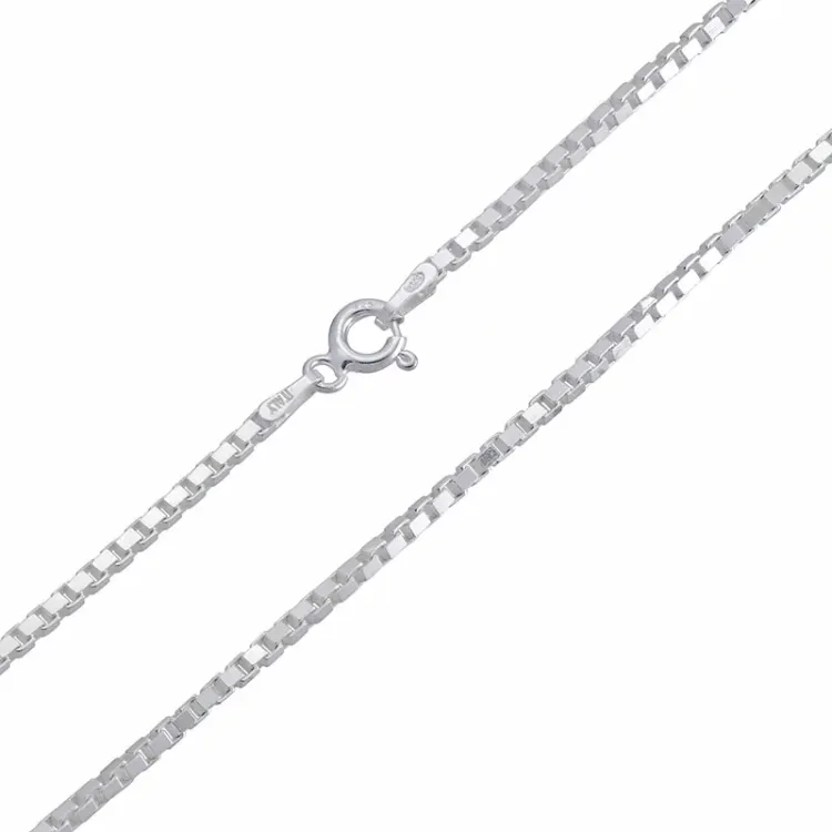 Karte Veneziahalskette aus Silber 38 cm x 1,6 mm