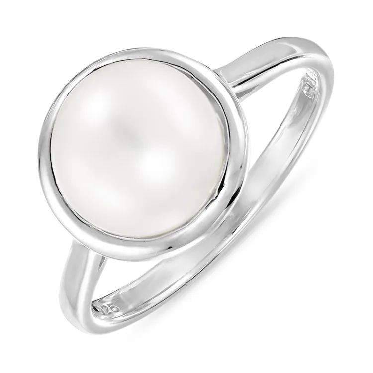 Perle Ring aus Silber