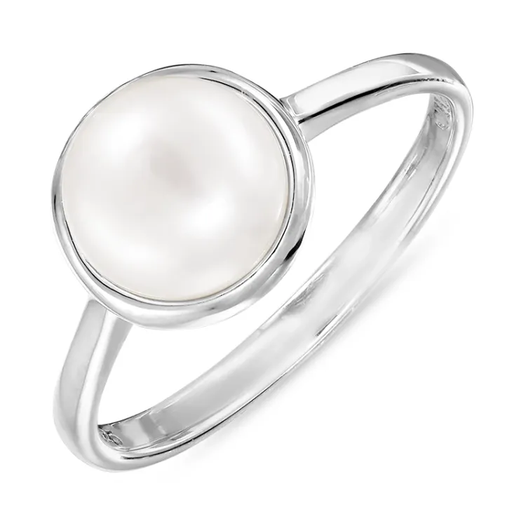 Perle Ring aus Silber