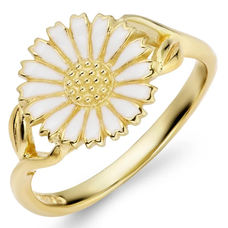 11 mm Marguerite Ring aus vergoldetem Sterlingsilber - Marie