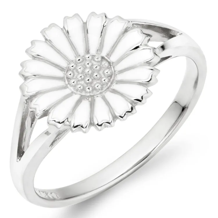 11 mm Marguerite Ring aus Silber - Marie