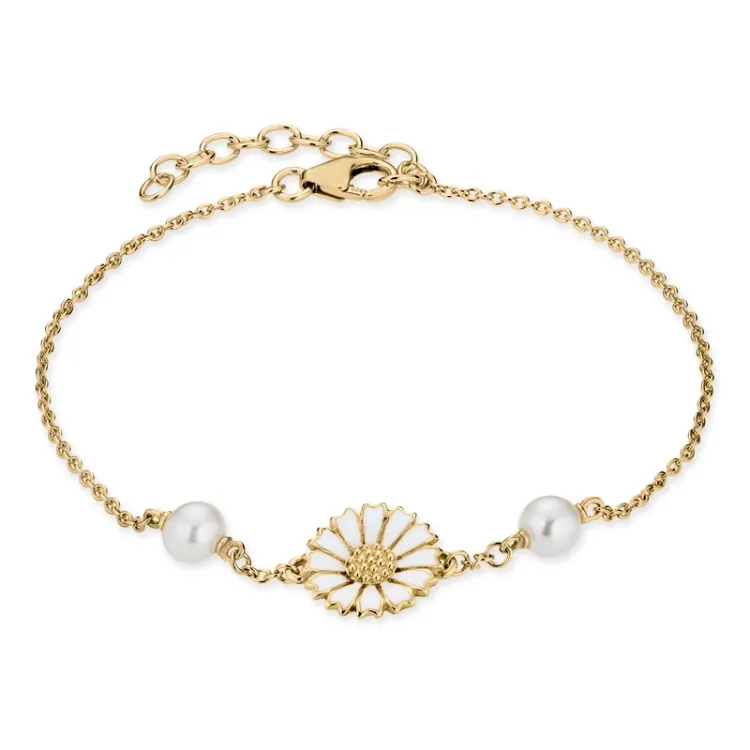 Marguerite Perle Armband aus vergoldetem Sterlingsilber - Marie