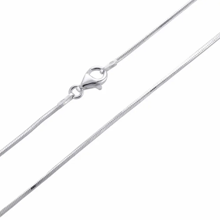 Einfacher Schlangenhalskette aus Silber 45 cm x 1,2 mm