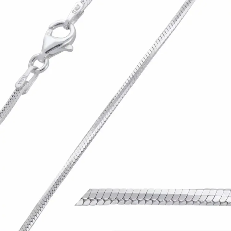 Karte Schlangenhalskette aus Silber 38 cm x 1,4 mm