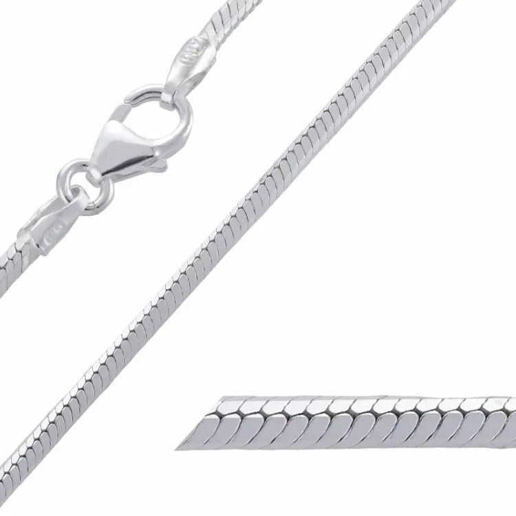Schlangenhalskette aus Silber 45 cm x 1,6 mm