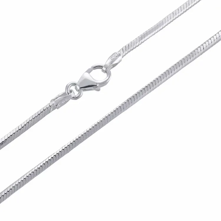 Schlangenhalskette aus Silber 45 cm x 1,6 mm