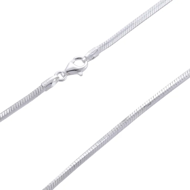 Schlangenhalskette aus Silber 42 cm x 1,8 mm