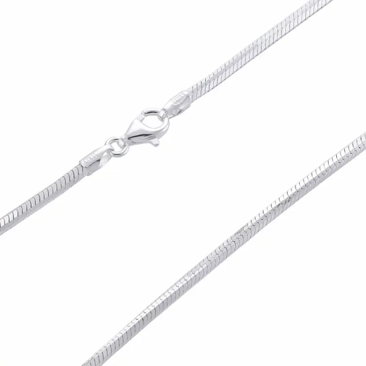 Simpel Schlangenhalskette aus Silber 45 cm x 1,8 mm