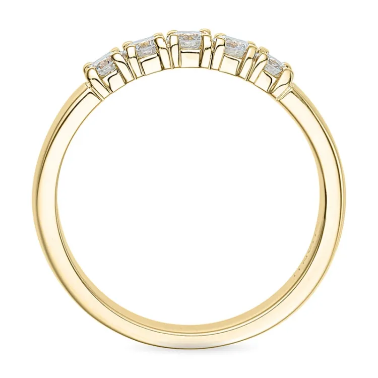 Kampagne - Memoirering in 14 Karat Gold 5 x 0,07 ct