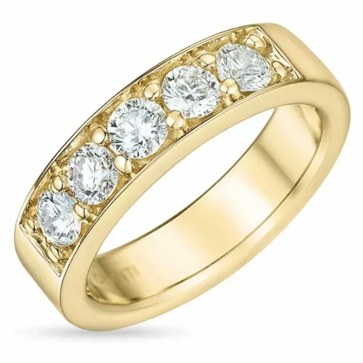 Diamant Memoirering in 14 Karat Gold 0,75 ct