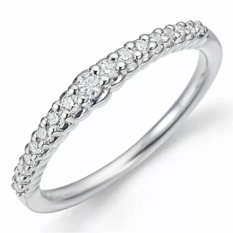 Diamant memoirering in 14 karat weißgold 0,20 ct