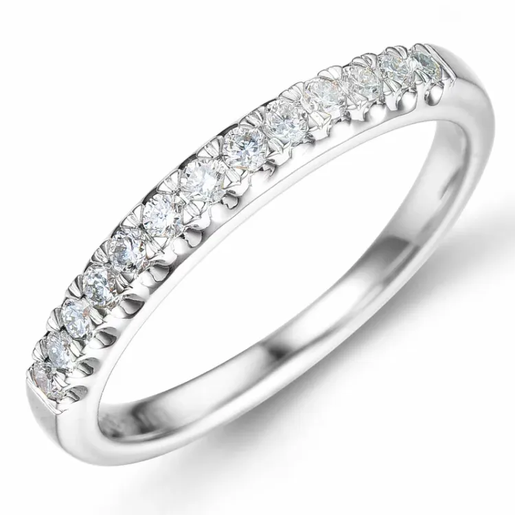 Diamant memoirering in 14 karat weißgold 0,24 ct