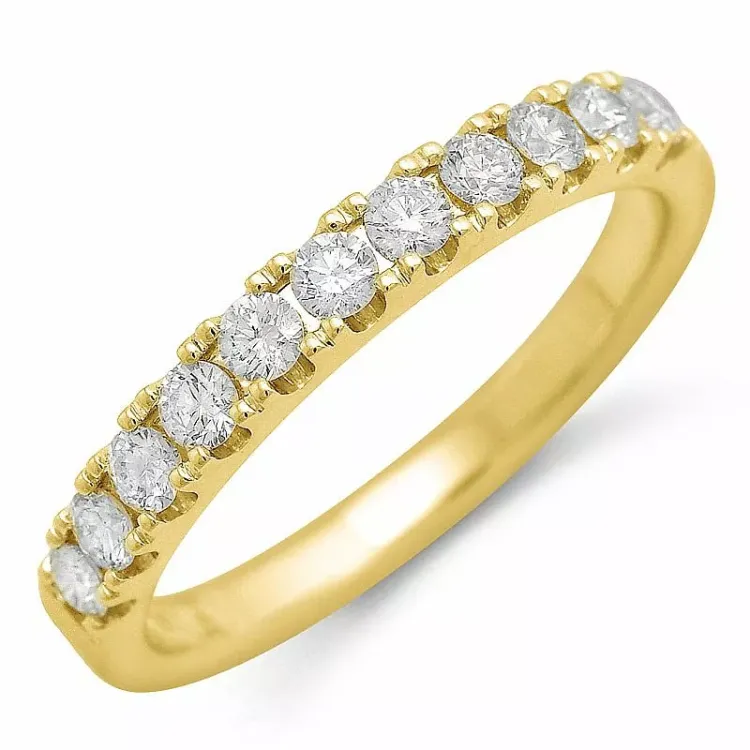 Diamant memoirering in 14 karat gold 0,48 ct
