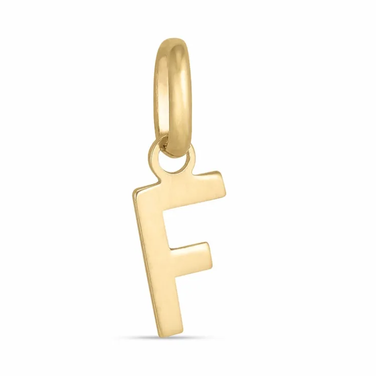 buchstab f Anhänger aus 8 Karat Gold - My Letter