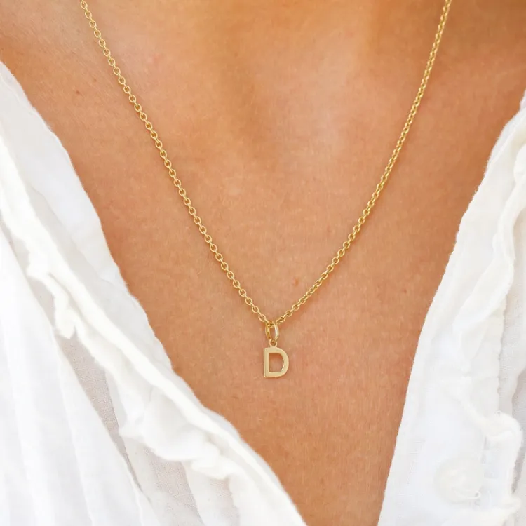 buchstab d Anhänger aus 8 Karat Gold - My Letter