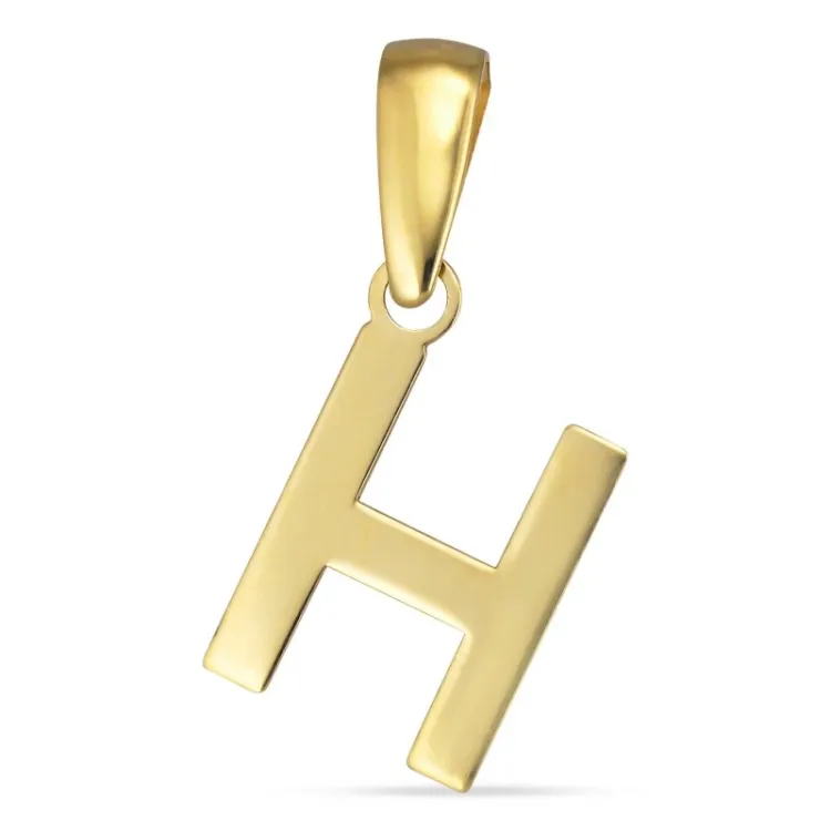 buchstab h Anhänger aus 8 Karat Gold - My Letter