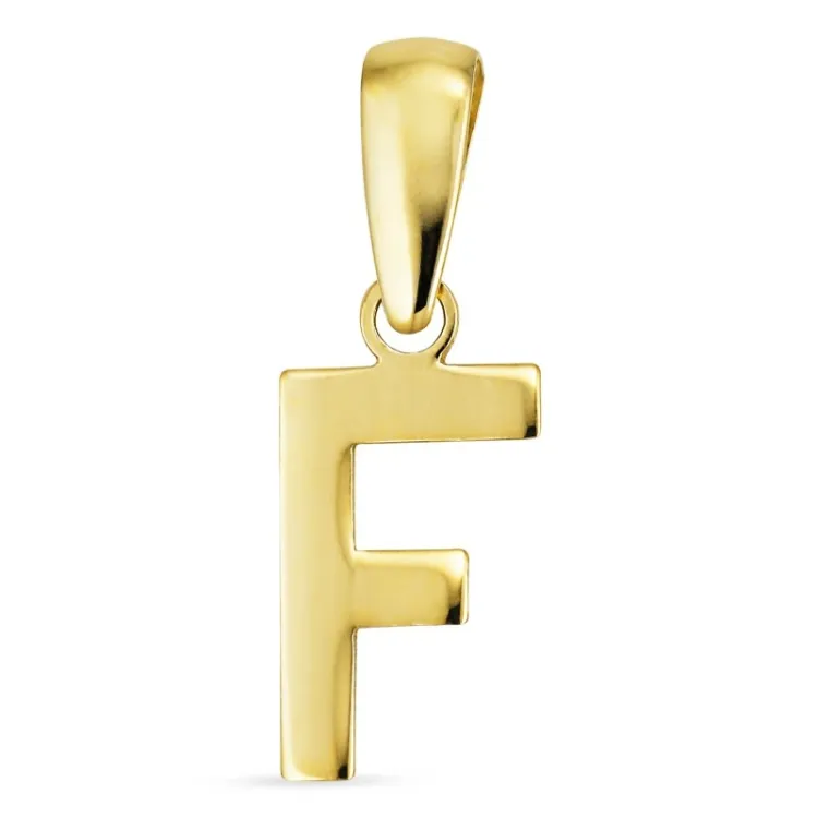 buchstab f Anhänger aus 8 Karat Gold - My Letter
