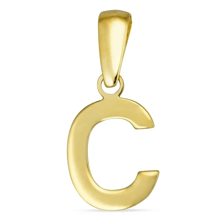buchstab c Anhänger aus 8 Karat Gold - My Letter