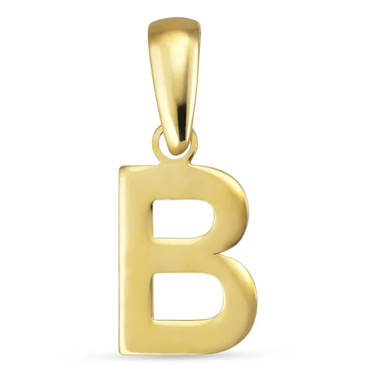 buchstab b Anhänger aus 8 Karat Gold - My Letter