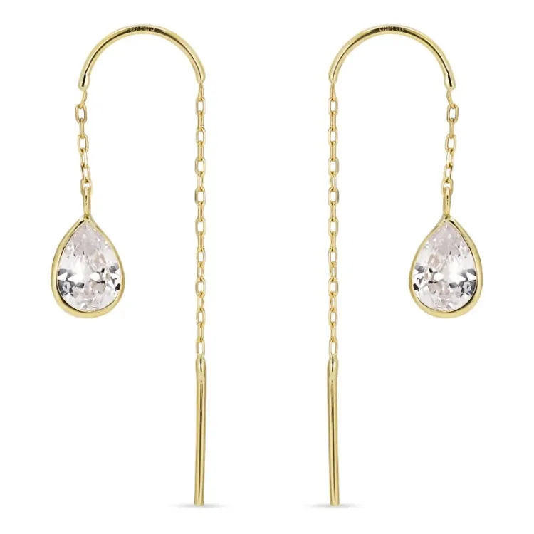 lange ketten ohrringe in 8 Karat Gold - Gold Collection