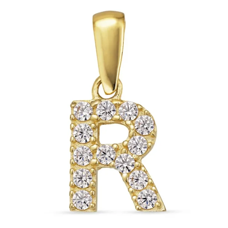buchstab r Anhänger aus 8 Karat Gold - My Letter