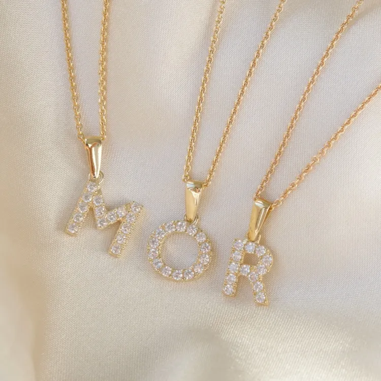buchstab r Anhänger aus 8 Karat Gold - My Letter