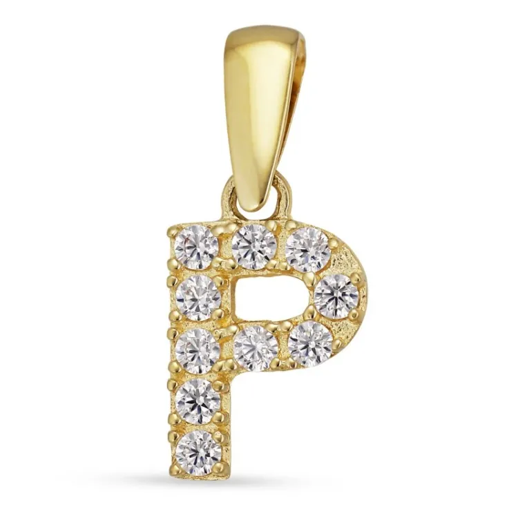 buchstab p Anhänger aus 8 Karat Gold - My Letter