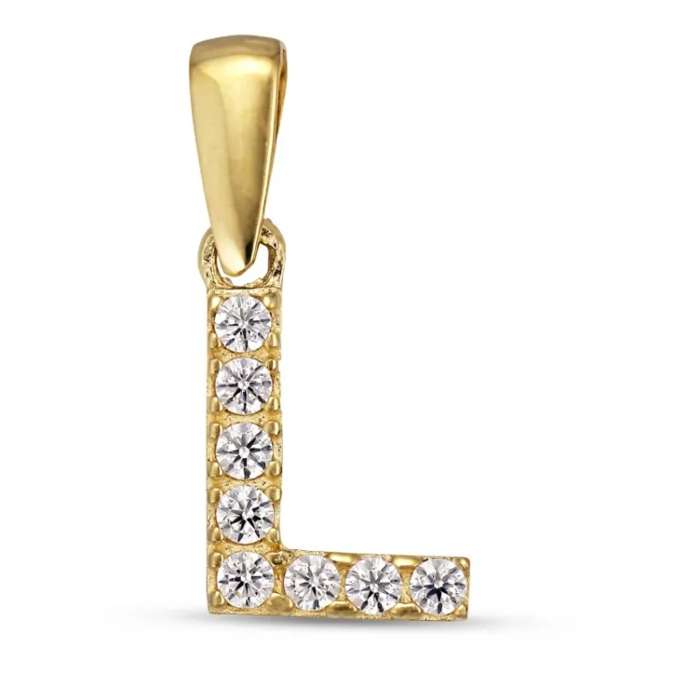 buchstab l Anhänger aus 8 Karat Gold - My Letter